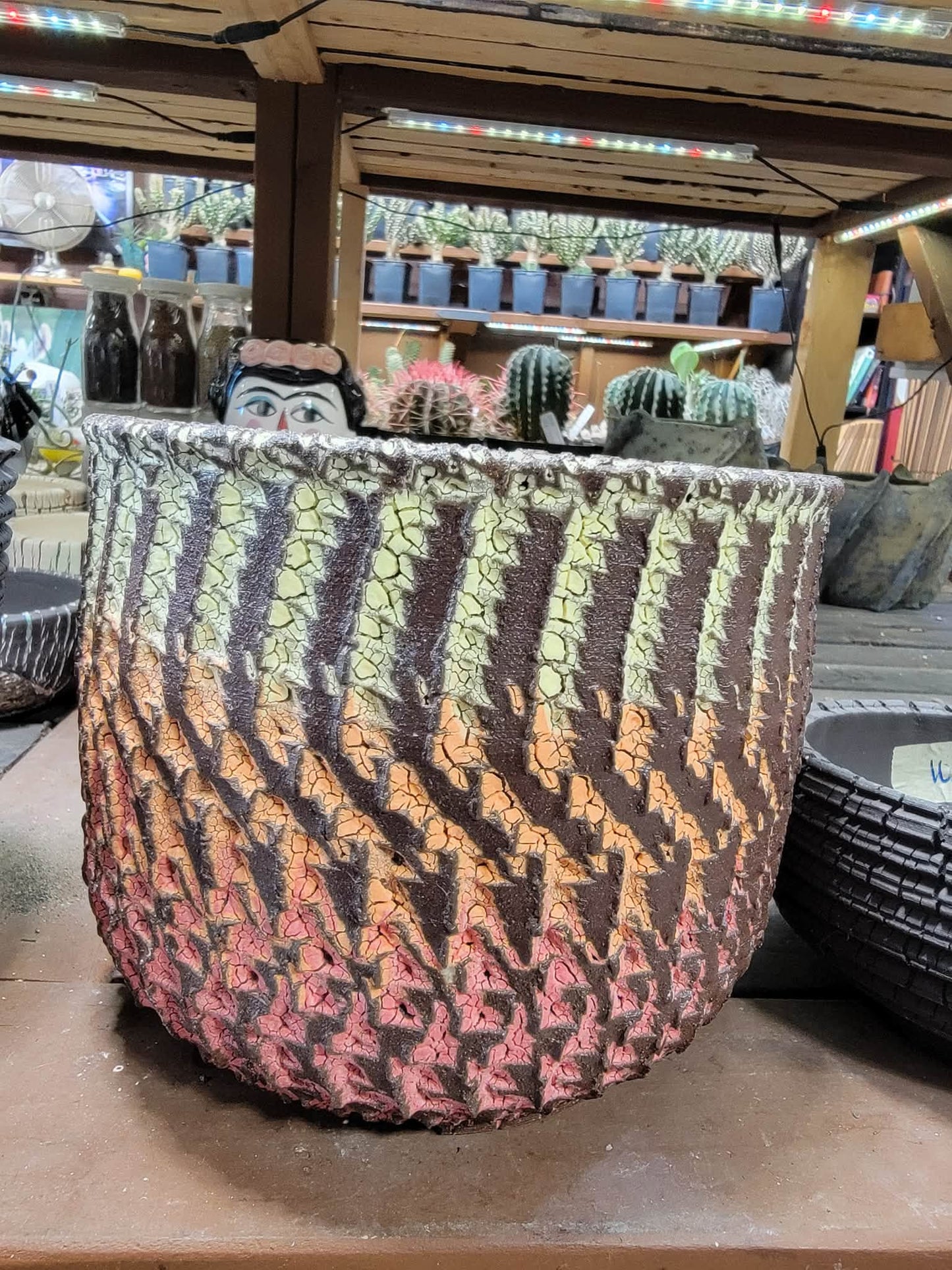 Handmade Pottery - Shadow Weave Basin No. 203