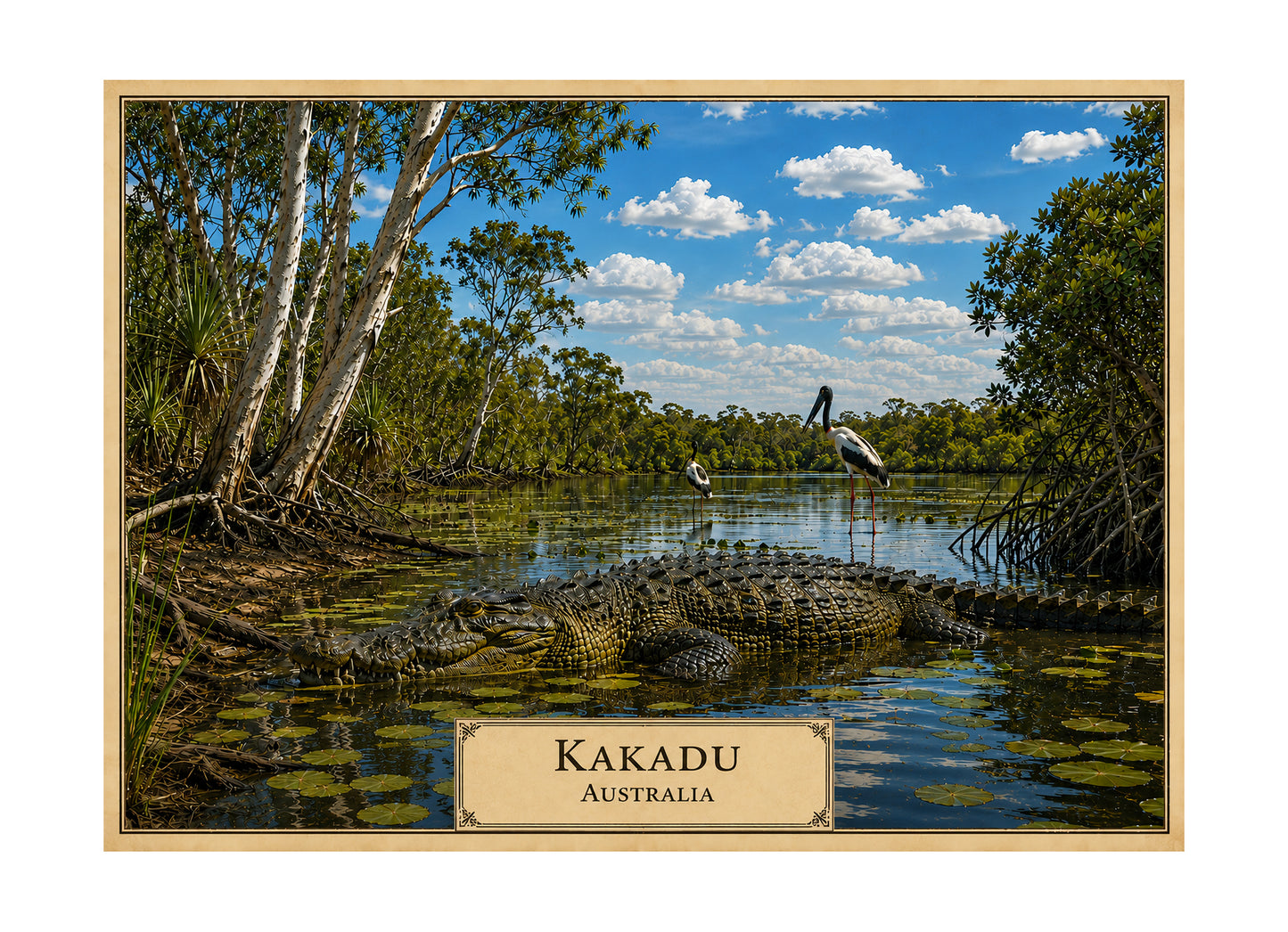 Kakadu botanical expedition 5 x 7 art card by Shangri-Ha Cactus Ranch