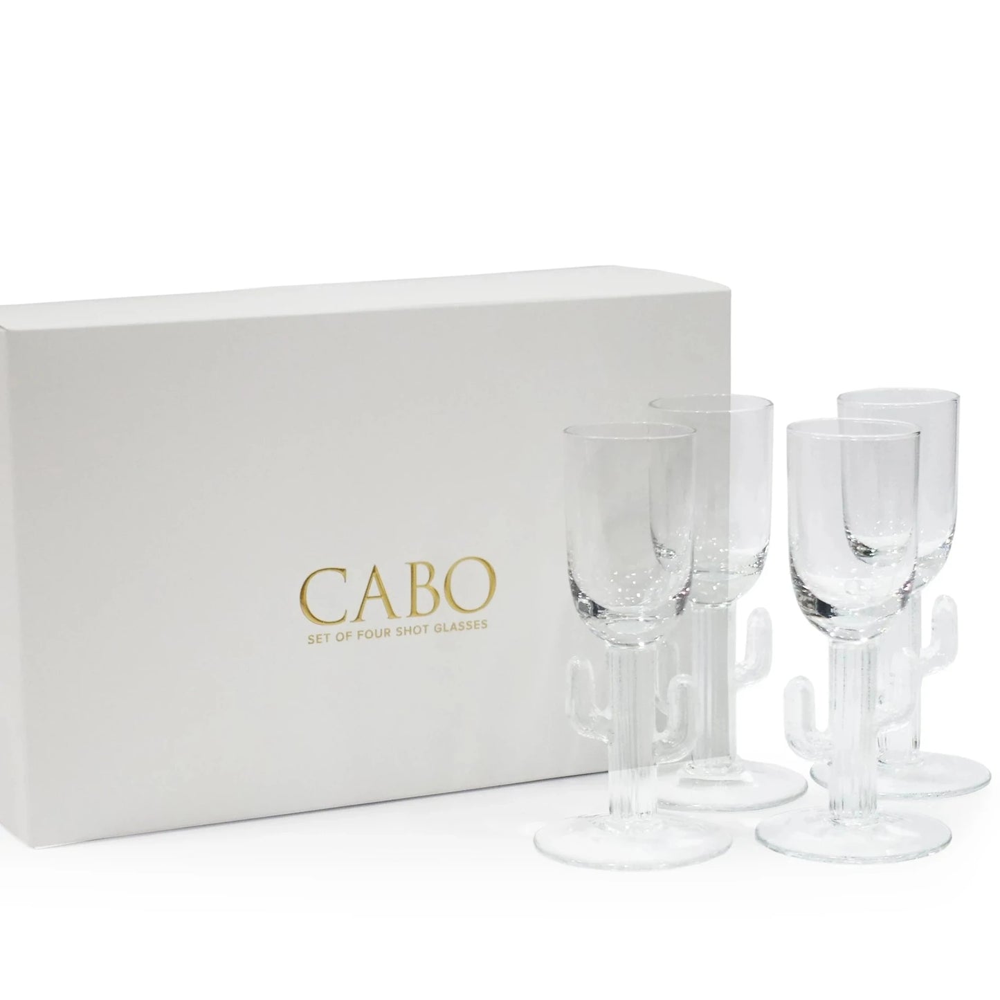 Cactus Shot Glass - Clear - Set of 4