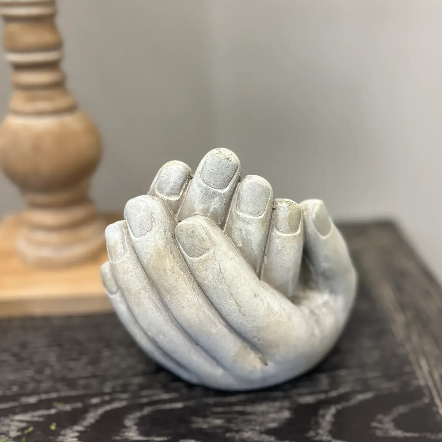 Cement Hands Cactus Succulent Planter - Large