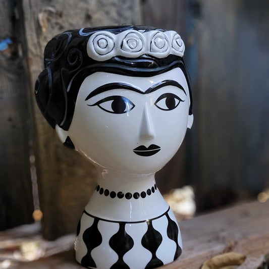 Ceramic Vase - Marisol - Black & White