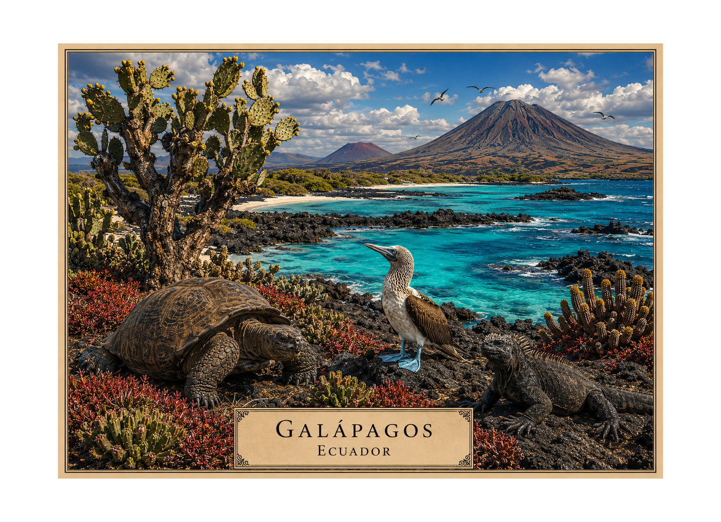 Raja Ampat botanical expedition 5 x 7 art card by Shangri-Ha Cactus Ranch