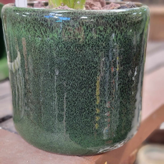 Glazed Terra Cotta Planter - Emerald