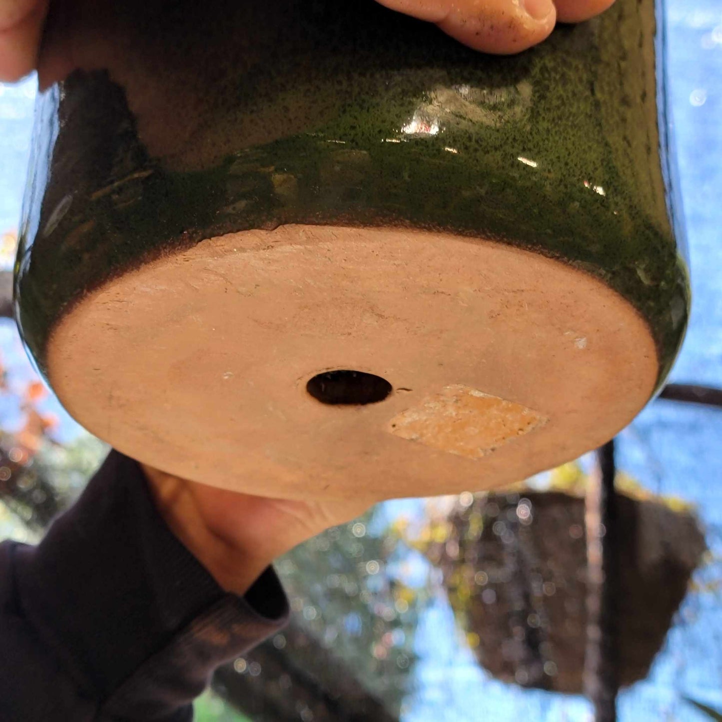 Glazed Terra Cotta Planter - Emerald