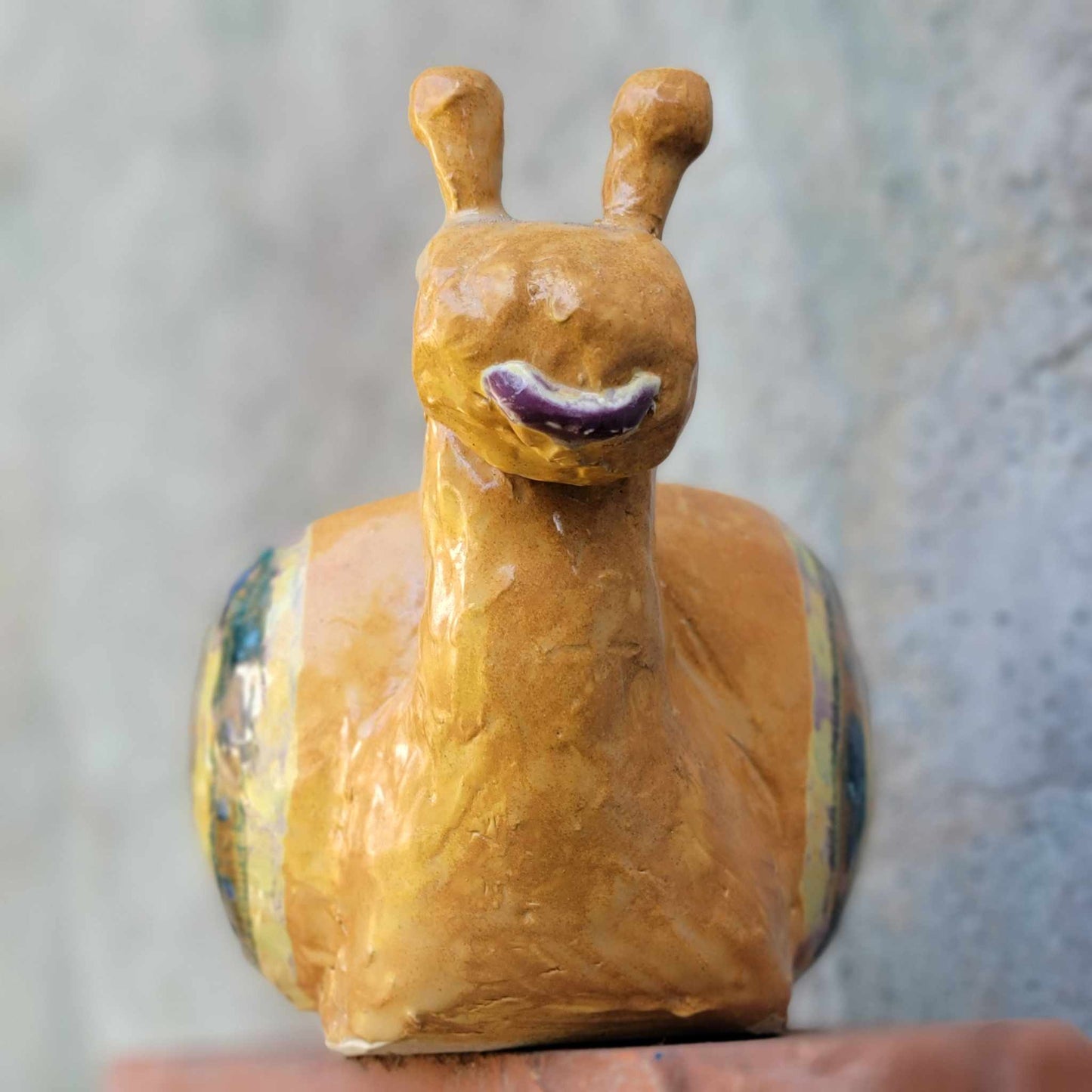 Handmade Ceramic Snail Planter