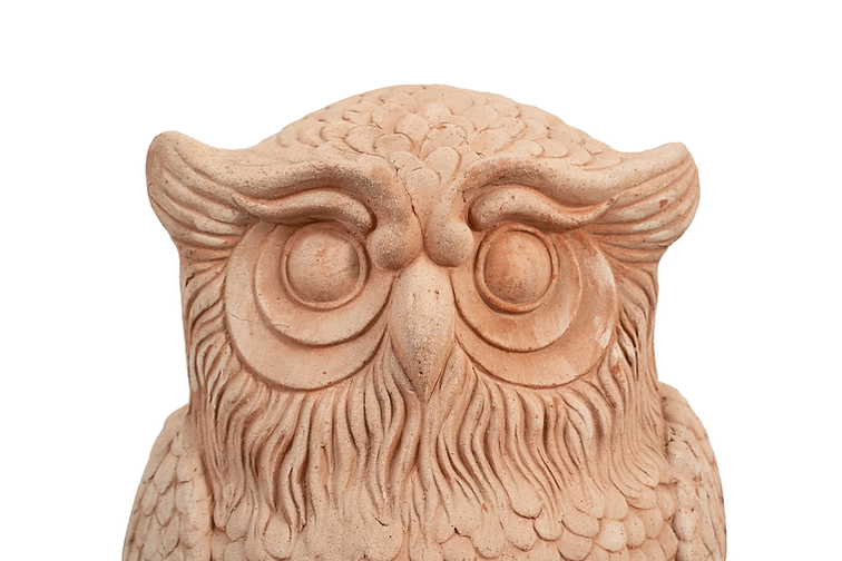 Tuscan Terra Cotta Owl Statue - Handmade in Italy