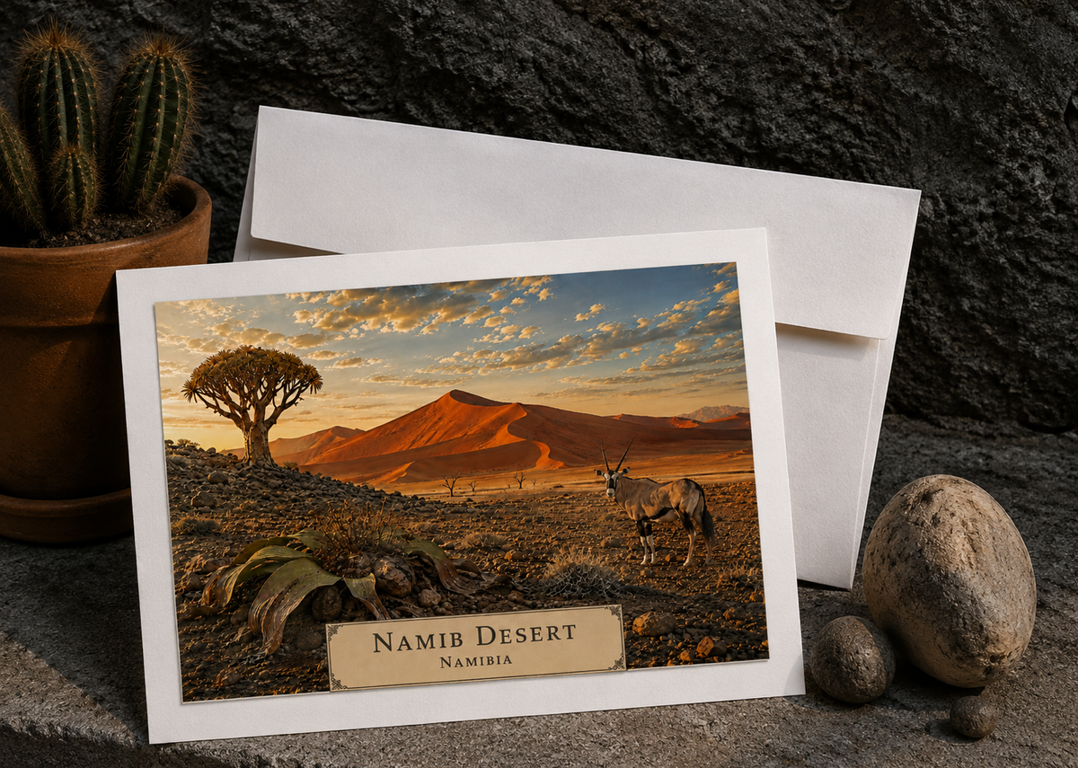 Namib Desert — Botanical Expedition Art Card
