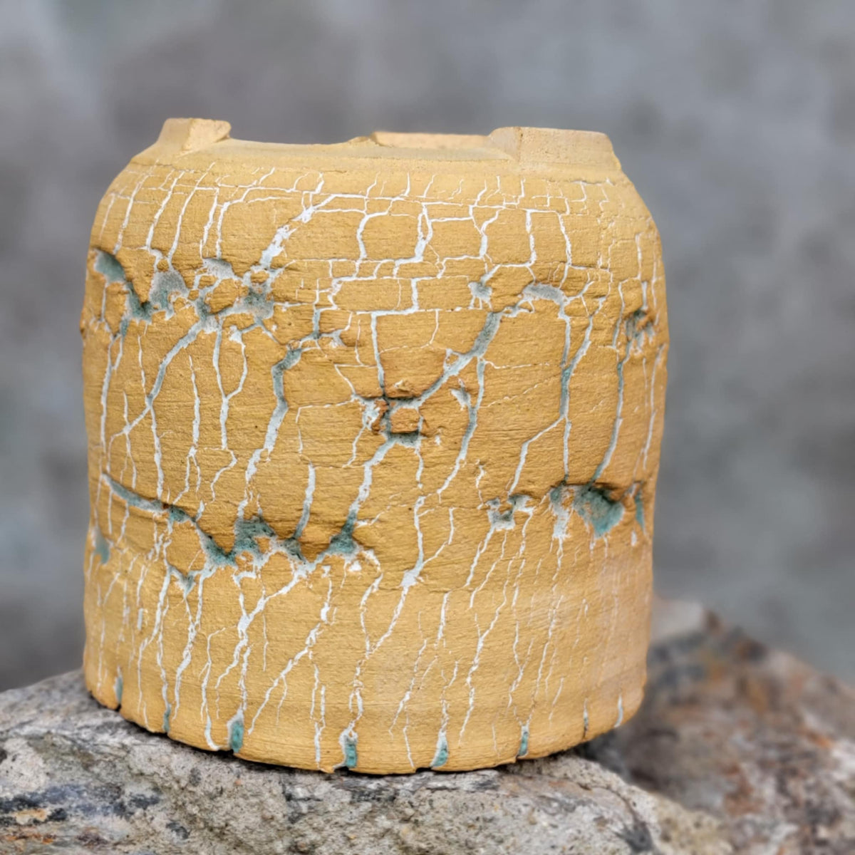 Handmade Pottery - Ochre Fault Planter No. 96