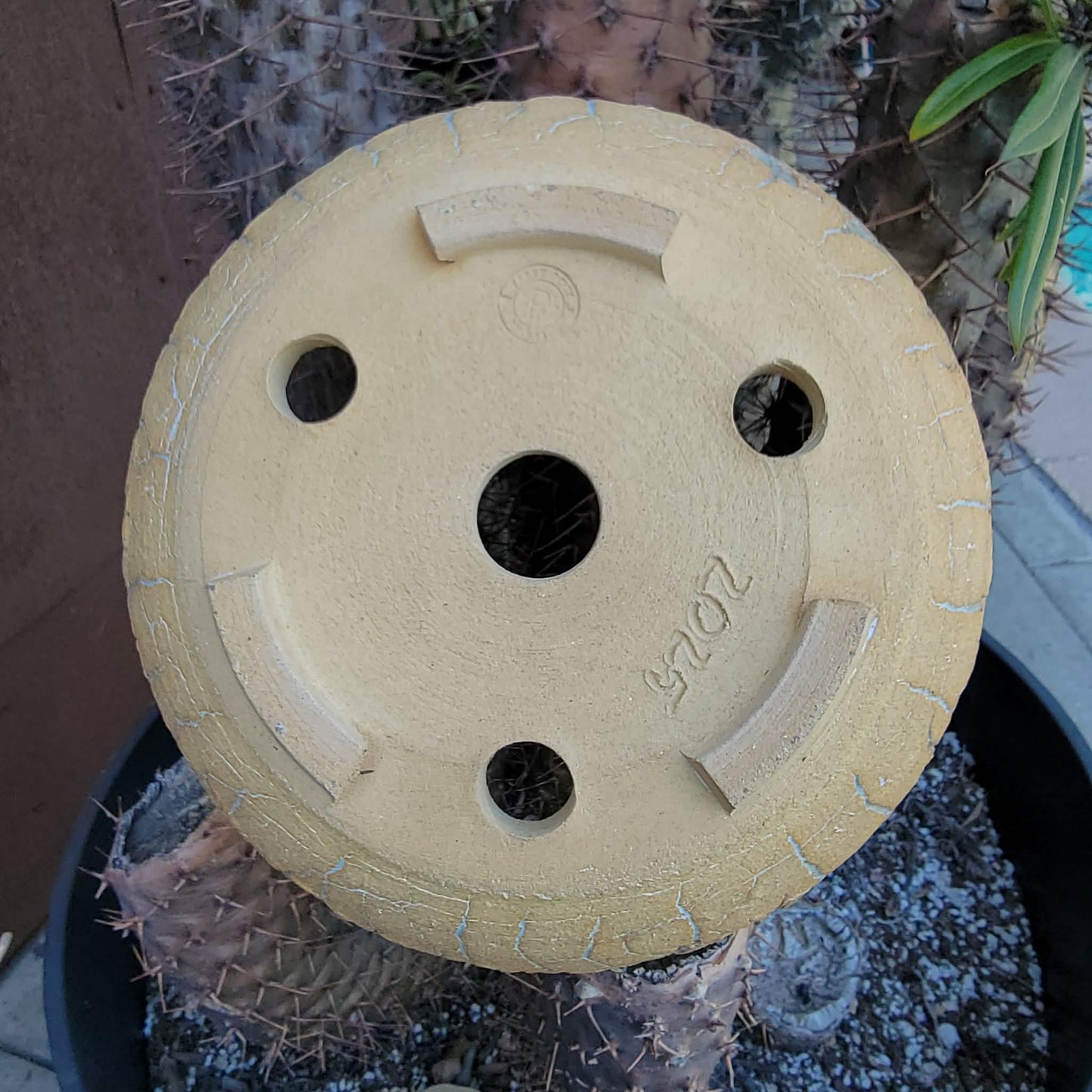 Handmade Pottery - Cracked Ochre Vessel No. 45
