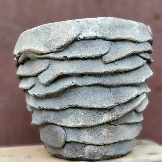 Palm Leaf Concrete Planter - Large