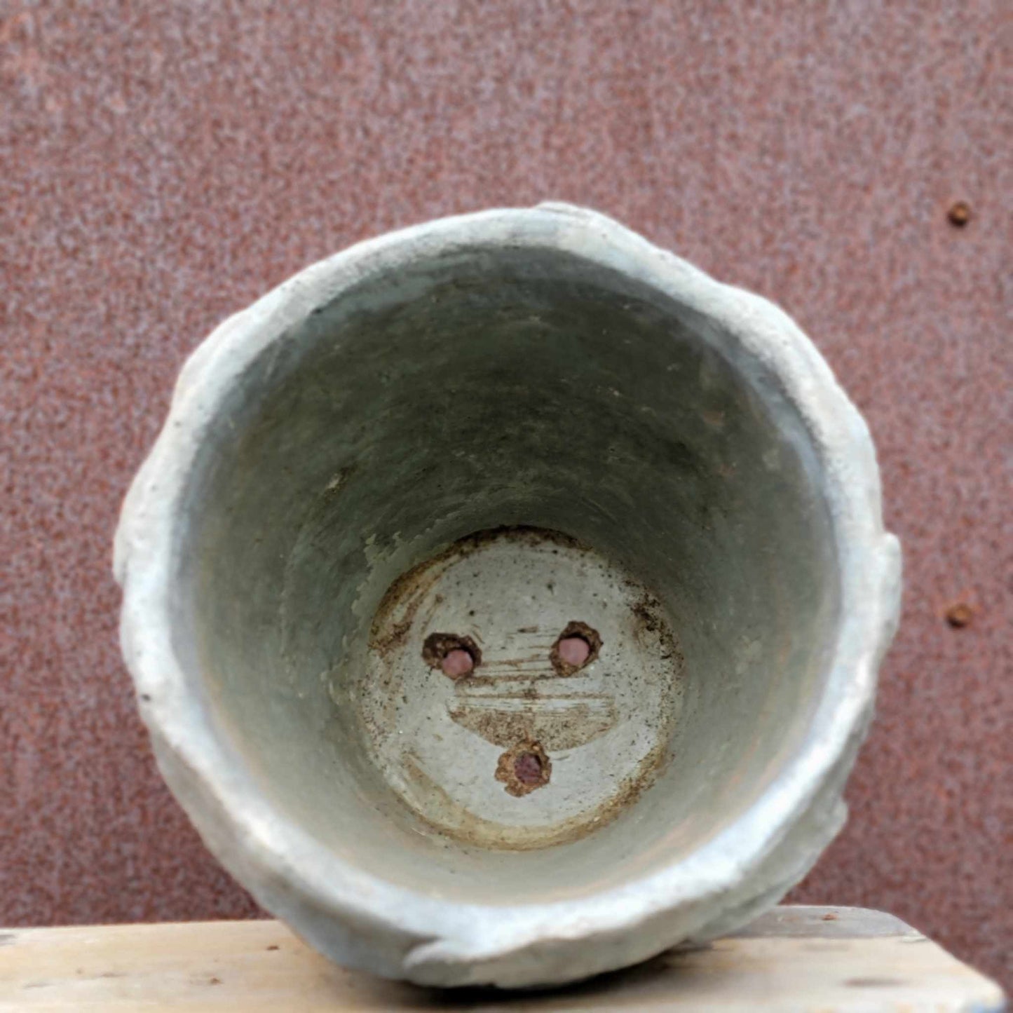 Palm Leaf Concrete Planter - Large