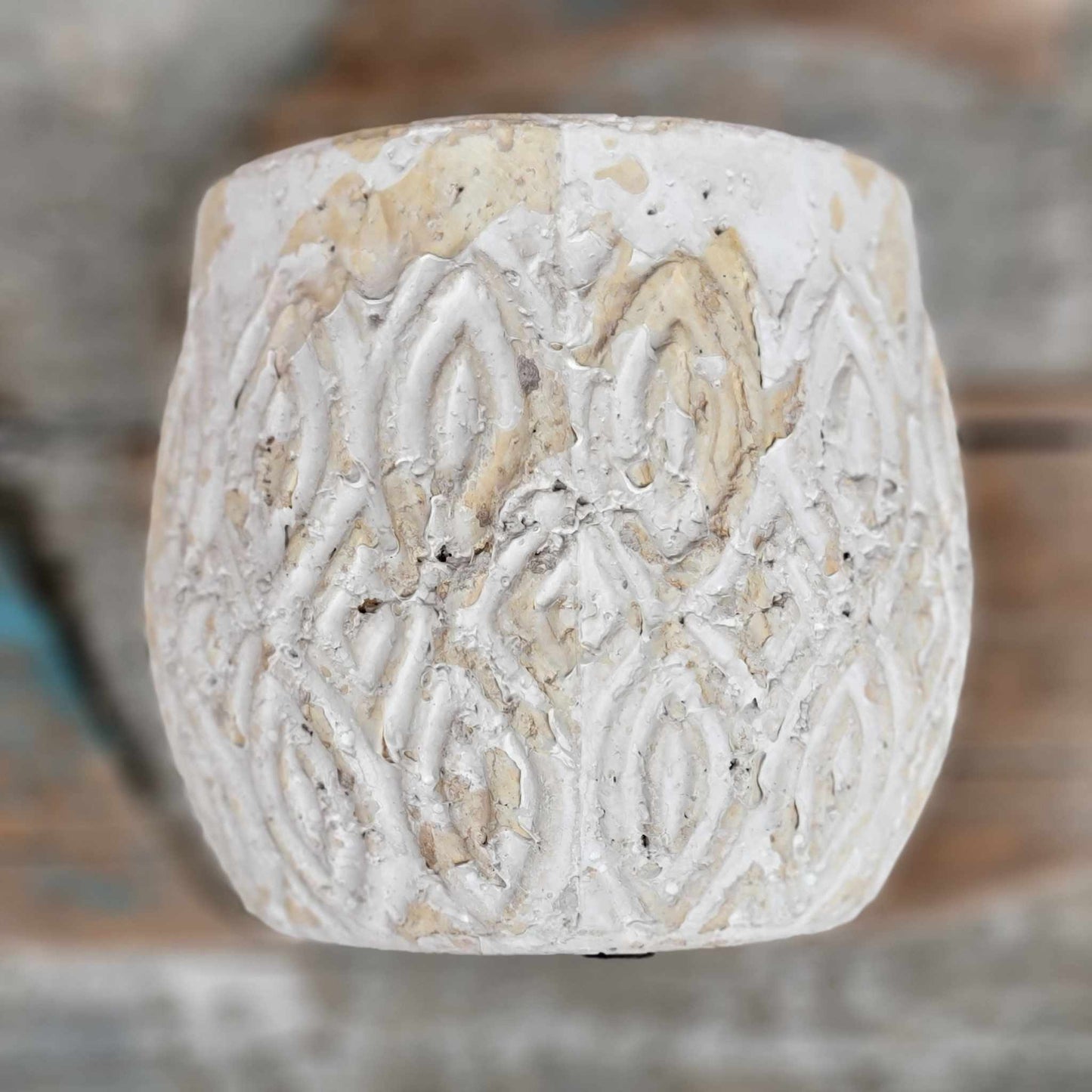 Shabby Chic Cement Planter