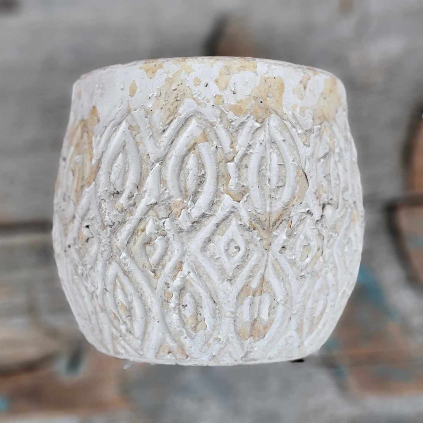 Shabby Chic Cement Planter