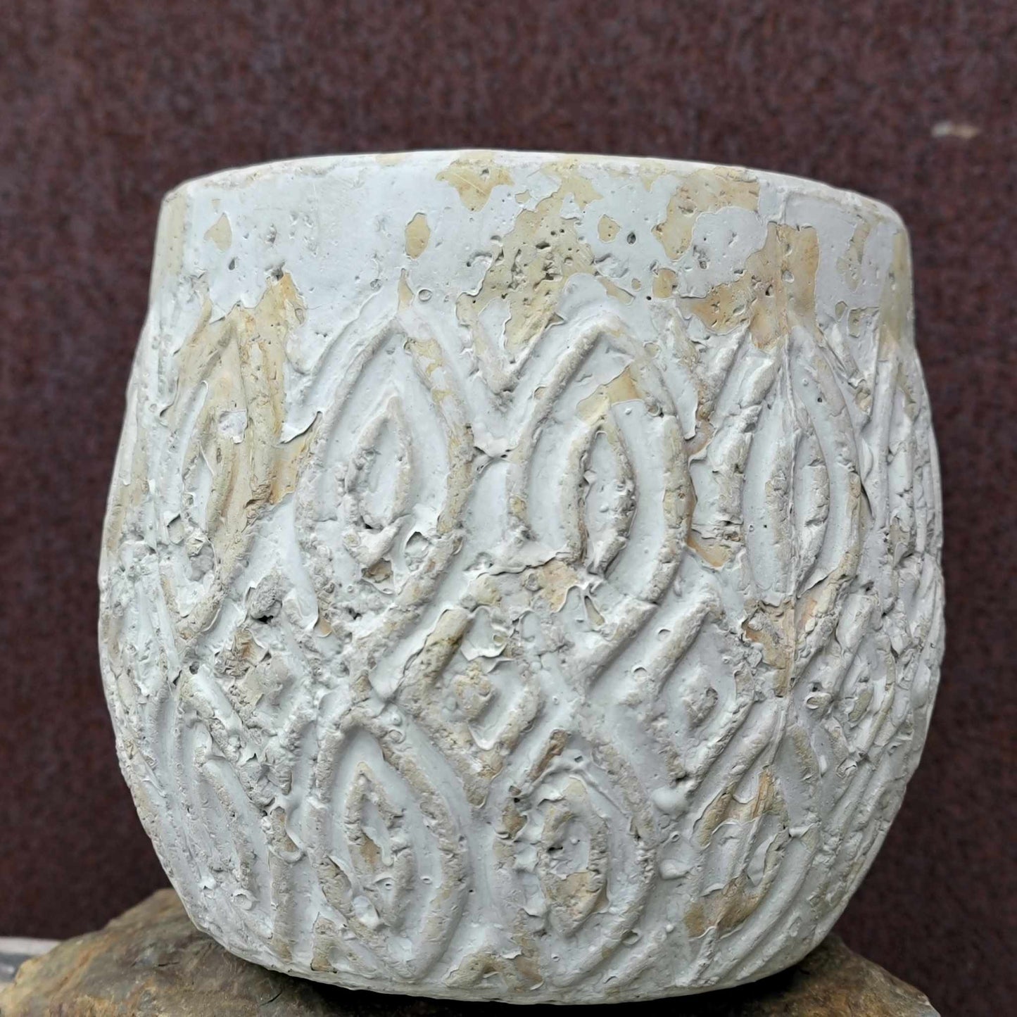 Shabby Chic Cement Planter