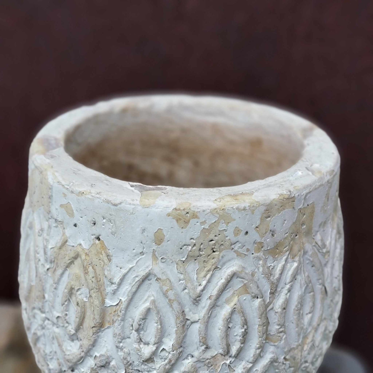 Shabby Chic Cement Planter