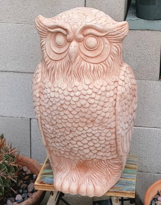 Tuscan Terra Cotta Owl Statue - Handmade in Italy