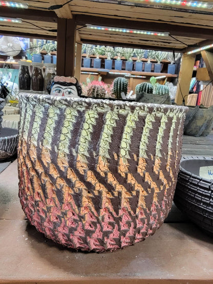 Handmade Pottery - Shadow Weave Basin No. 203