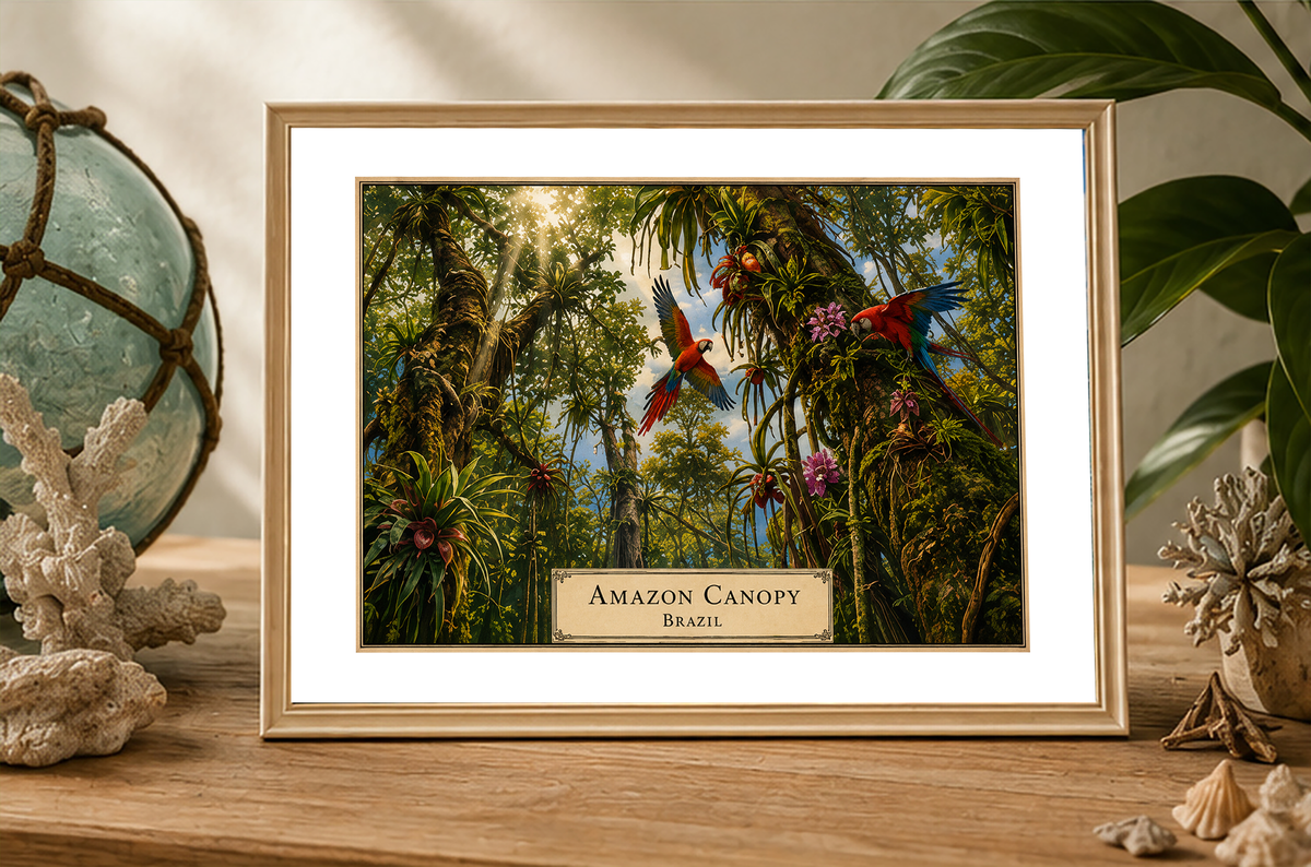 Amazon Canopy — Botanical Expedition Art Card
