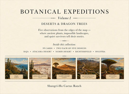Botanical Expedition Series Volume I:  DESERTS & DRAGON TREES