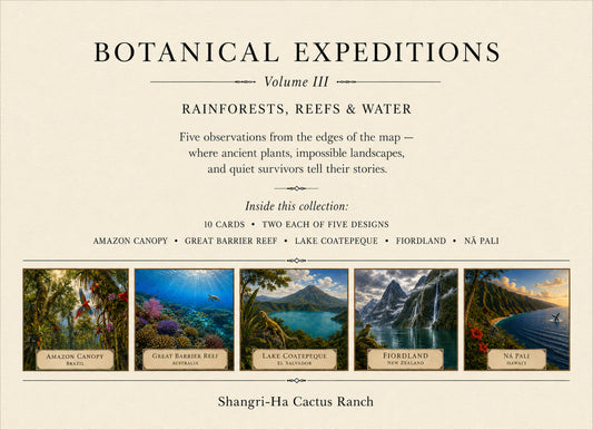Botanical Expedition Series Volume III:  RAINFORESTS, REEFS & WATER