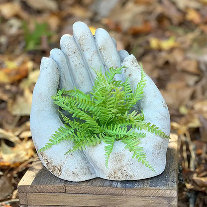 Cement Hands Cactus Succulent Planter - Large