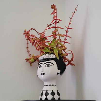 Ceramic Vase - Marisol - Black & White