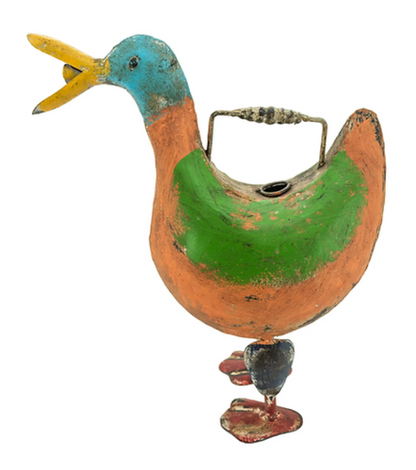 Duck Watering Can - Iron - Handpainted