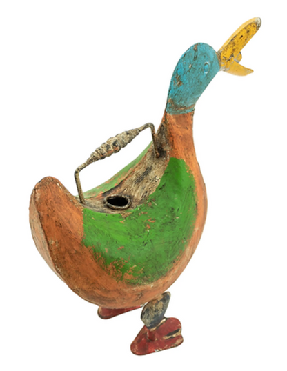 Duck Watering Can - Iron - Handpainted