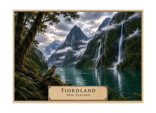 Fiordland botanical expedition 5 x 7 art card by Shangri-Ha Cactus Ranch