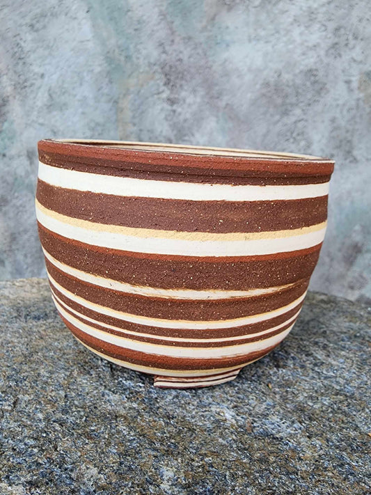 Handmade Pottery - Sediment Lines Planter No. 193
