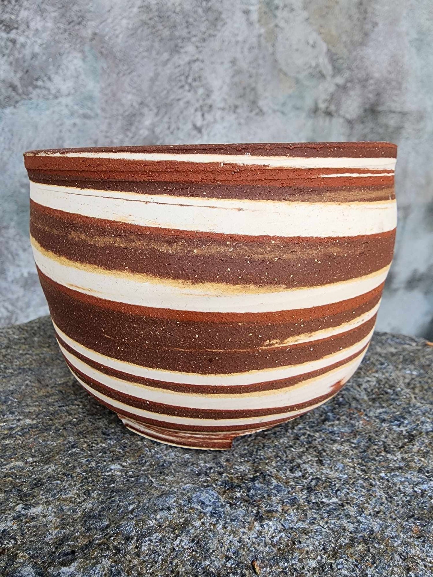 Handmade Pottery - Sediment Lines Planter No. 193