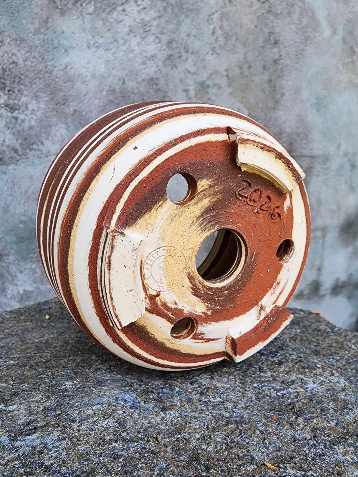 Handmade Pottery - Sediment Lines Planter No. 193