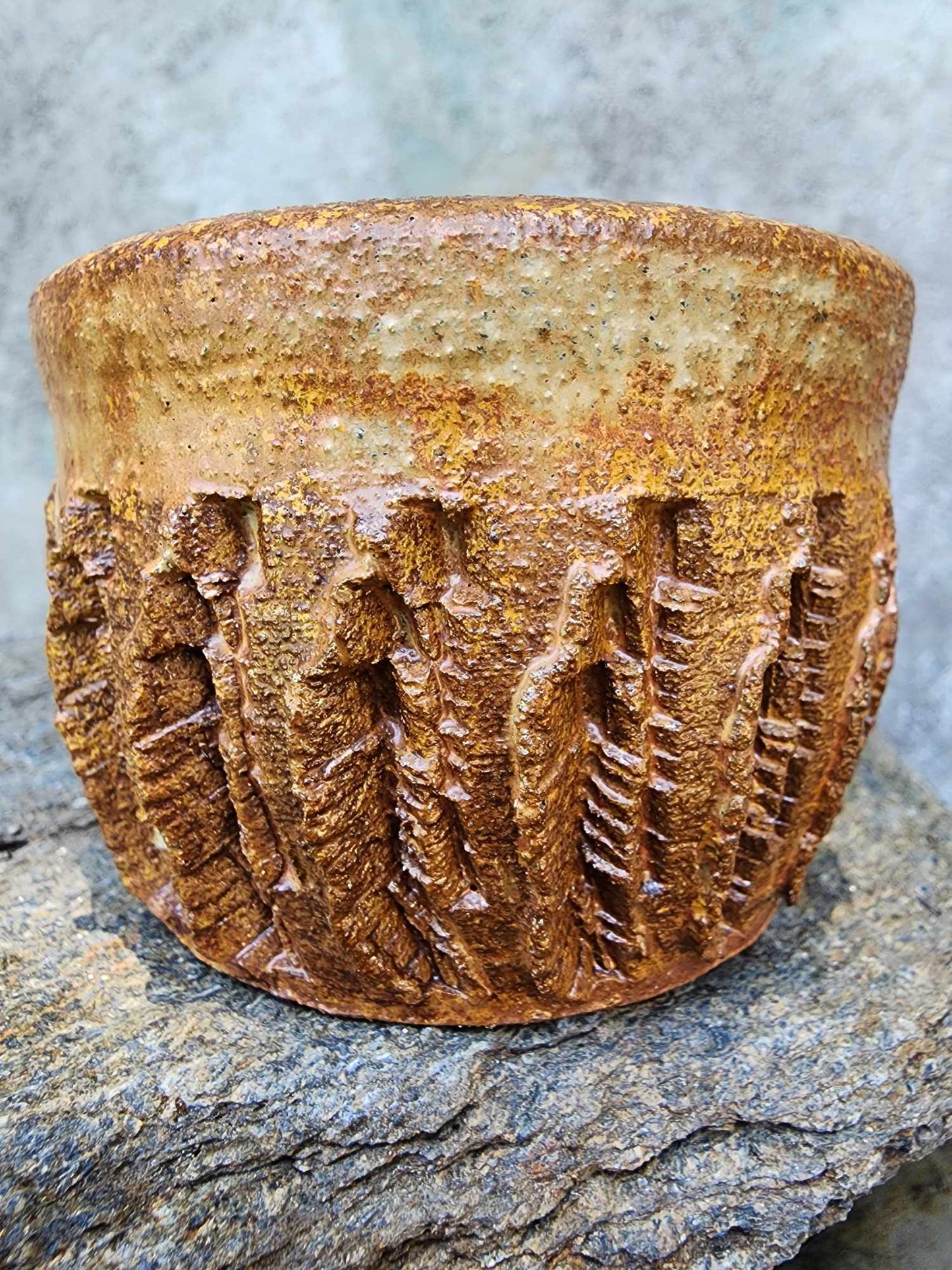 Handmade Pottery – Fossil Fern Vessel No. 170