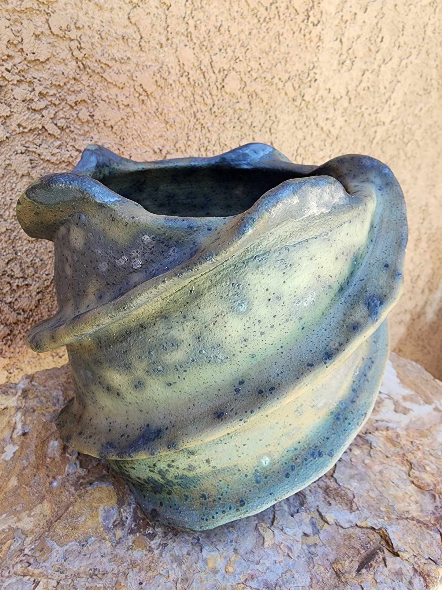 Handmade Pottery — Glacial Fold Vessel No. 175