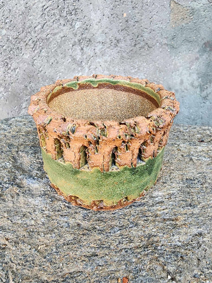 Handmade Pottery — Moss Relic Basin No. 179