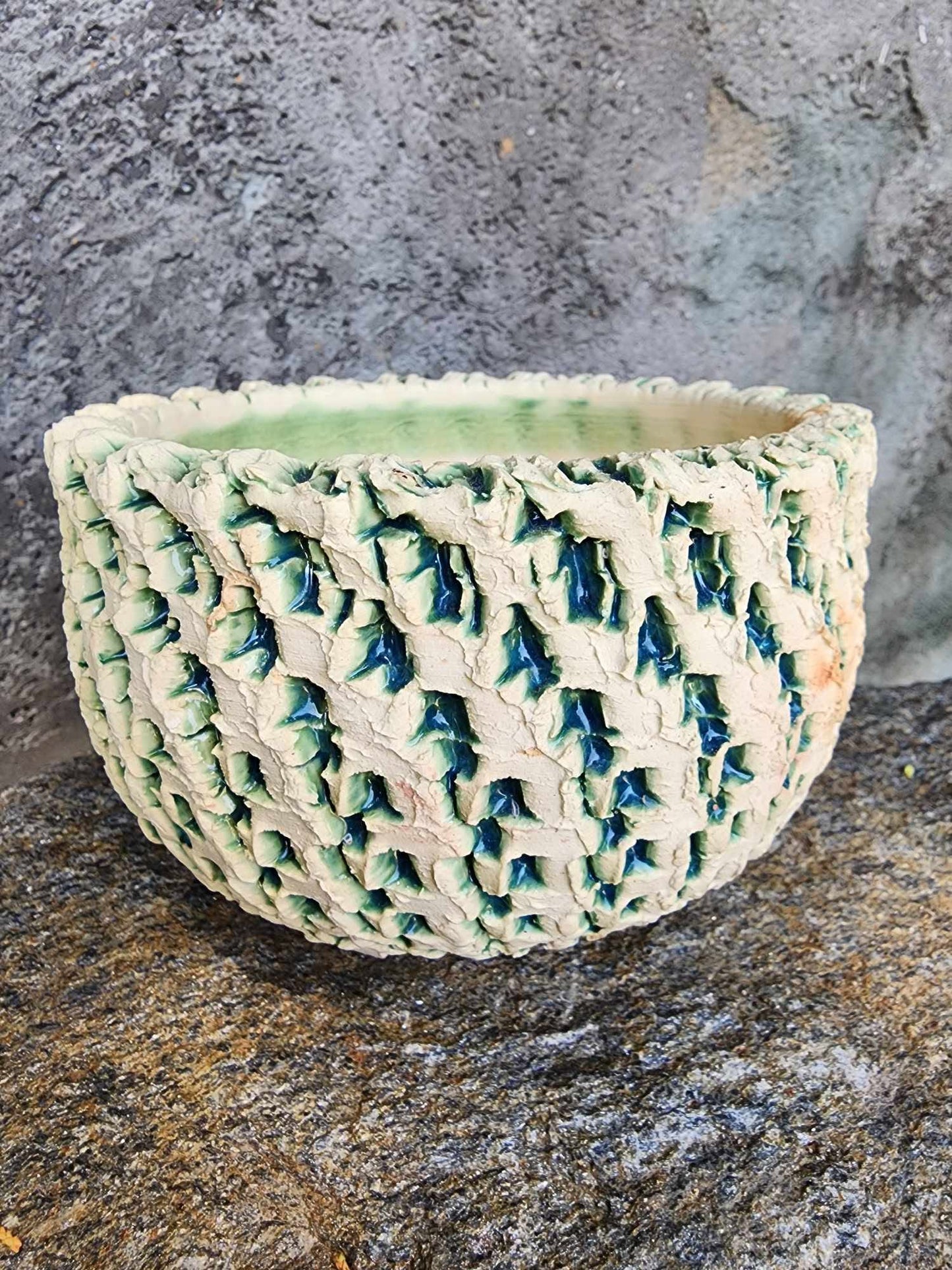 Handmade Pottery  - Basalt Flow Bowl No. 188