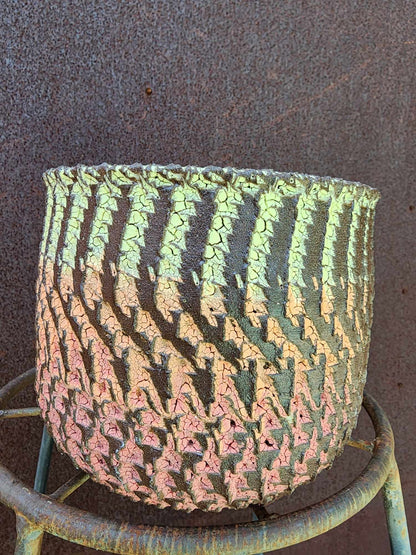Handmade Pottery - Shadow Weave Basin No. 203