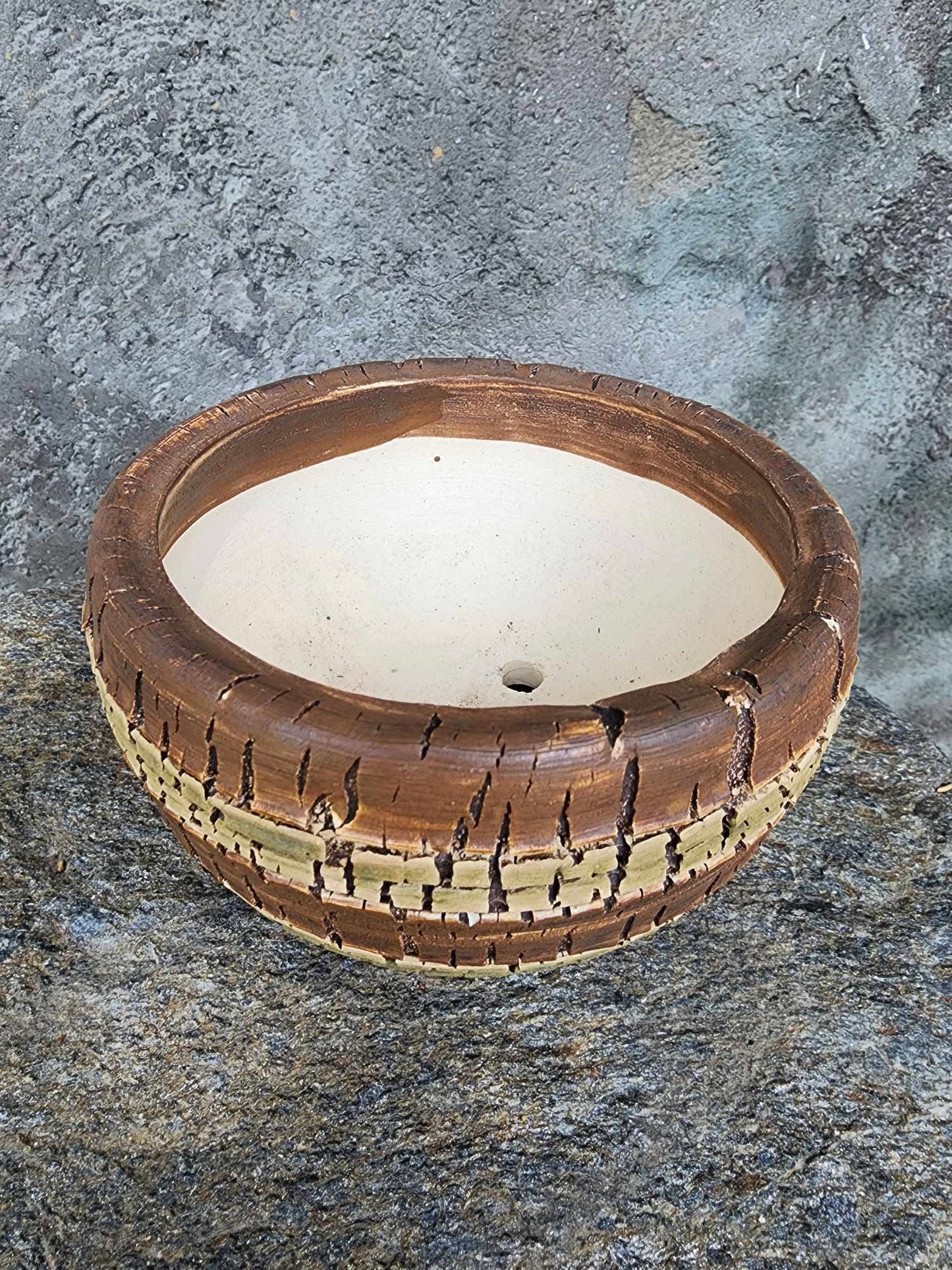 Handmade Pottery - Terraced Earth Bowl No. 186