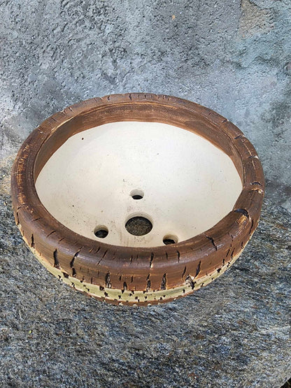Handmade Pottery - Terraced Earth Bowl No. 186