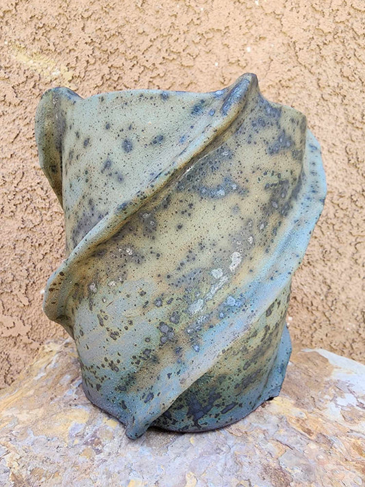 Handmade Pottery - Wind Fold Vessel No. 192