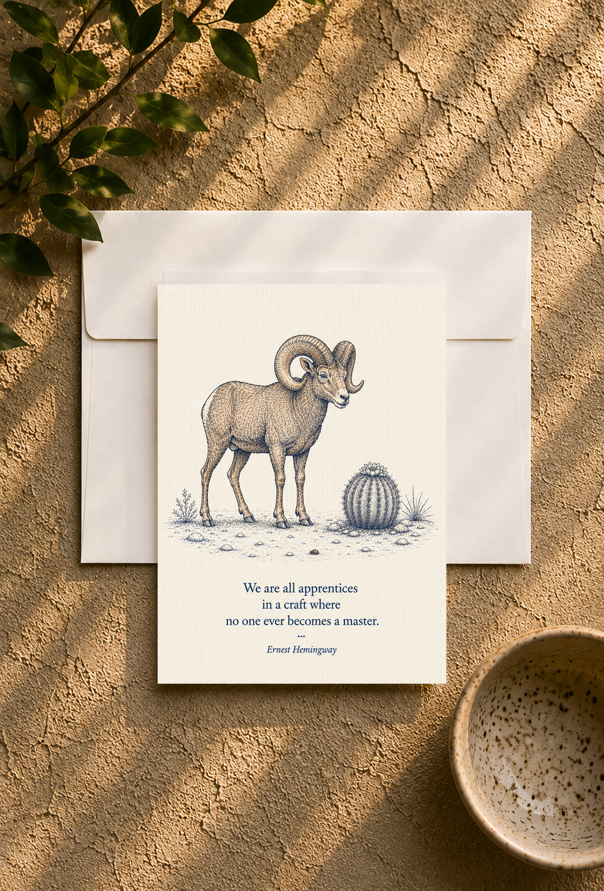 Bighorn Ram — Small Society Art Card