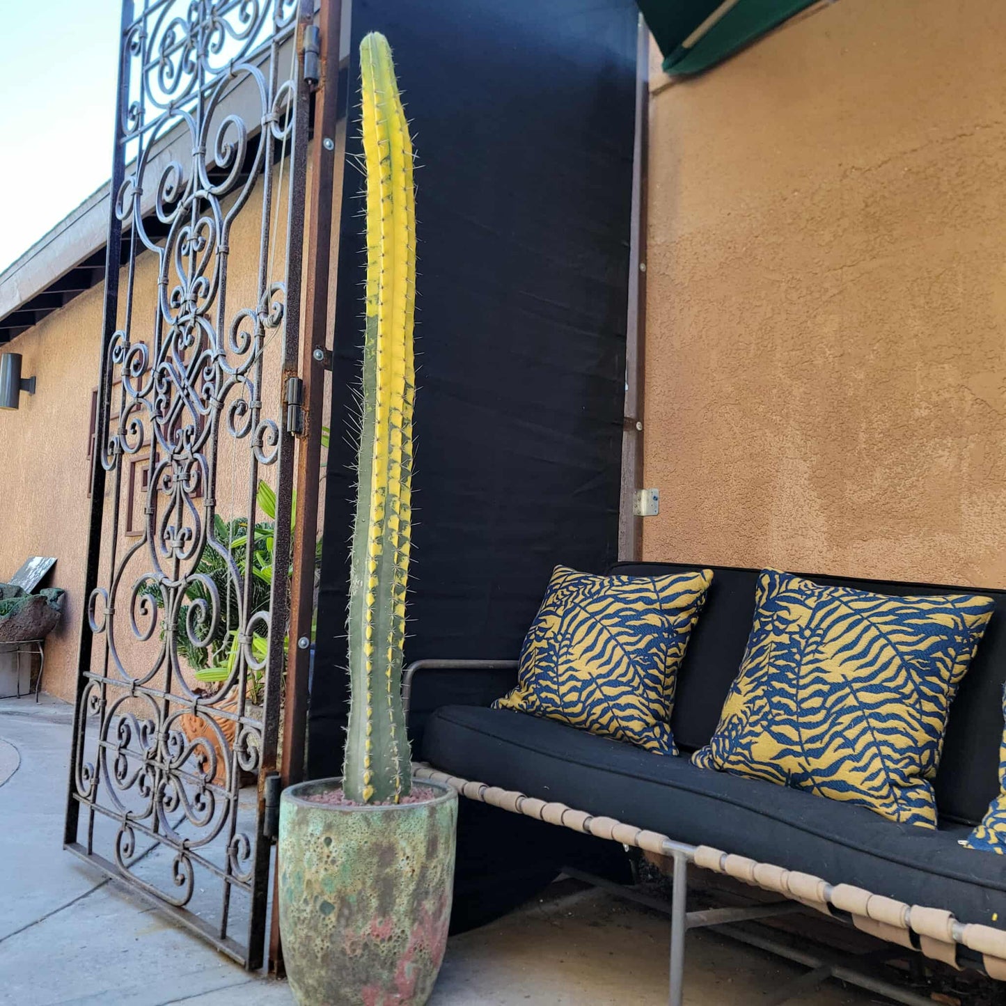 Tuscany Earthen Terra Cotta Planter - Kiln-Fired - Green & Bronze