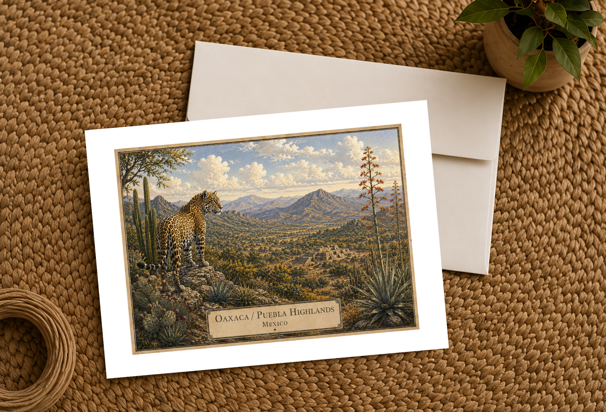 Oaxaca / Puebla Highlands — Botanical Expedition Art Card