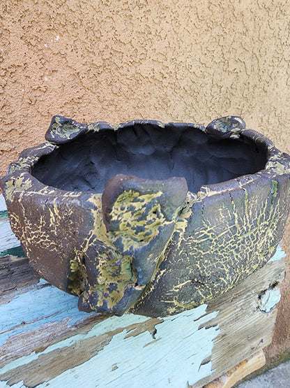 Handmade Pottery  -  Obsidian Basin No. 5