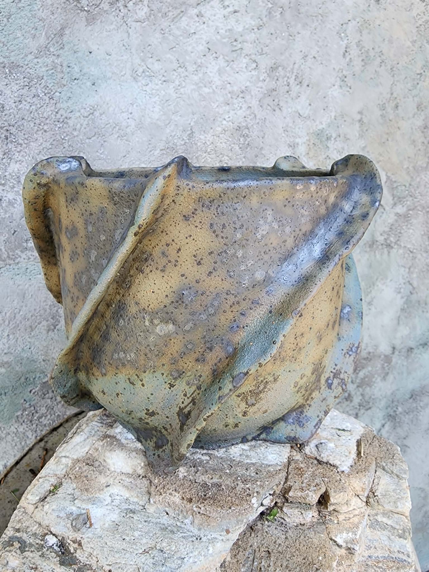 Stone Fold Vessel No. 28 handmade ceramic planter