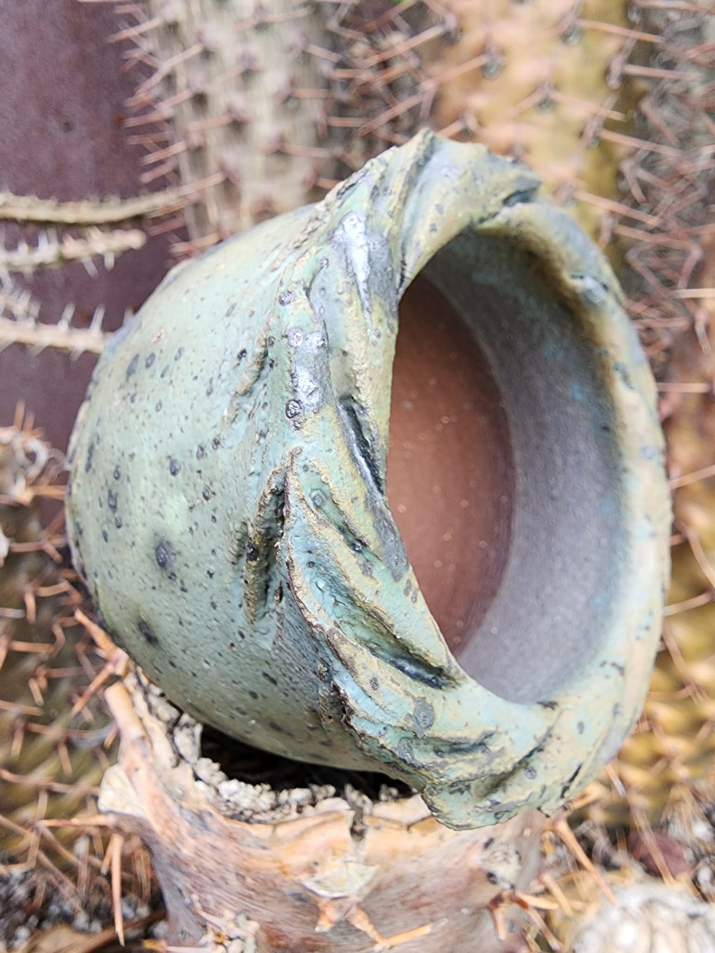 Handmade Pottery  -  Wind Carved Vessel No. 4