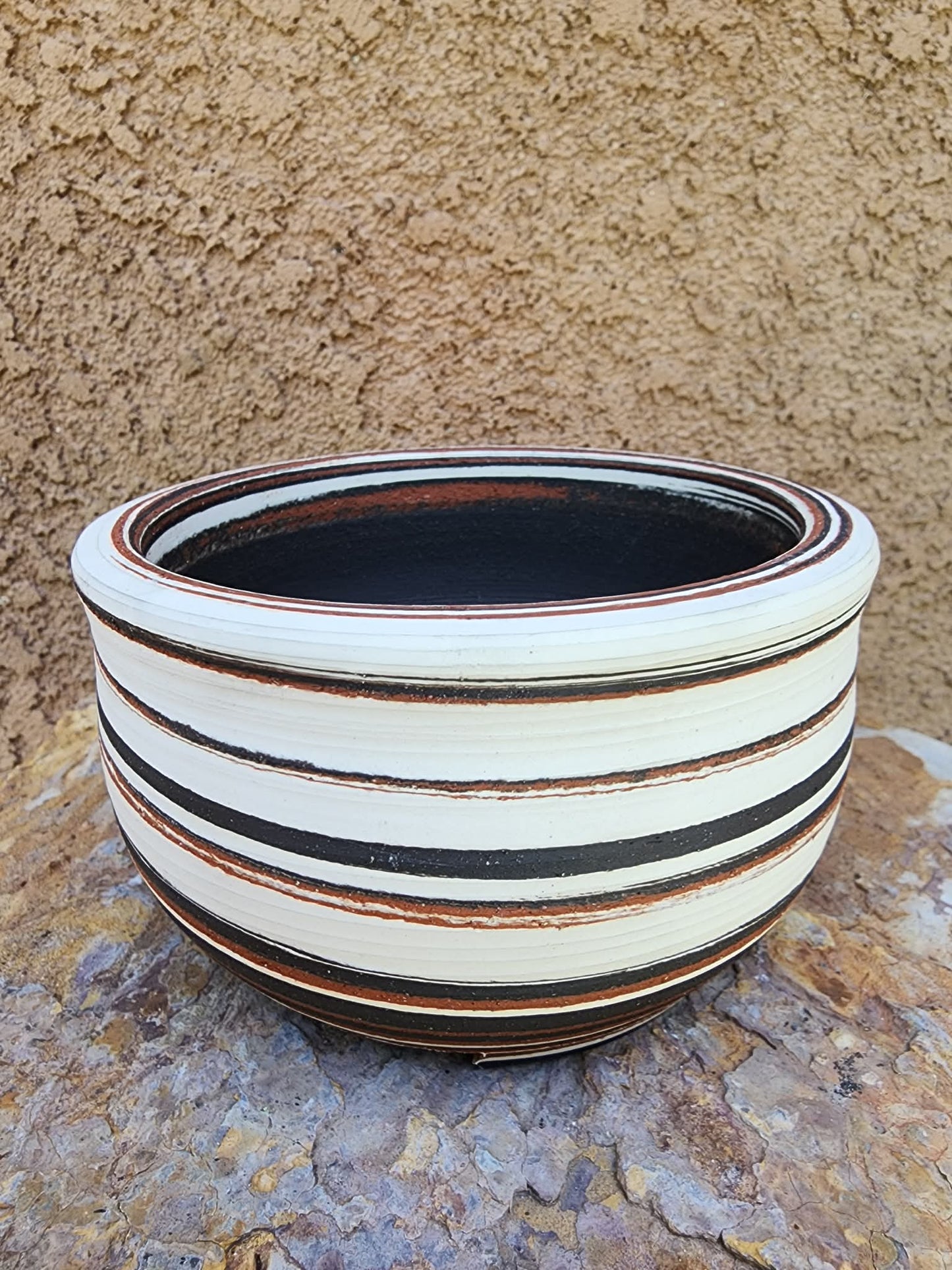 Handmade Pottery  -  Horizon Stripe Bowl No. 27