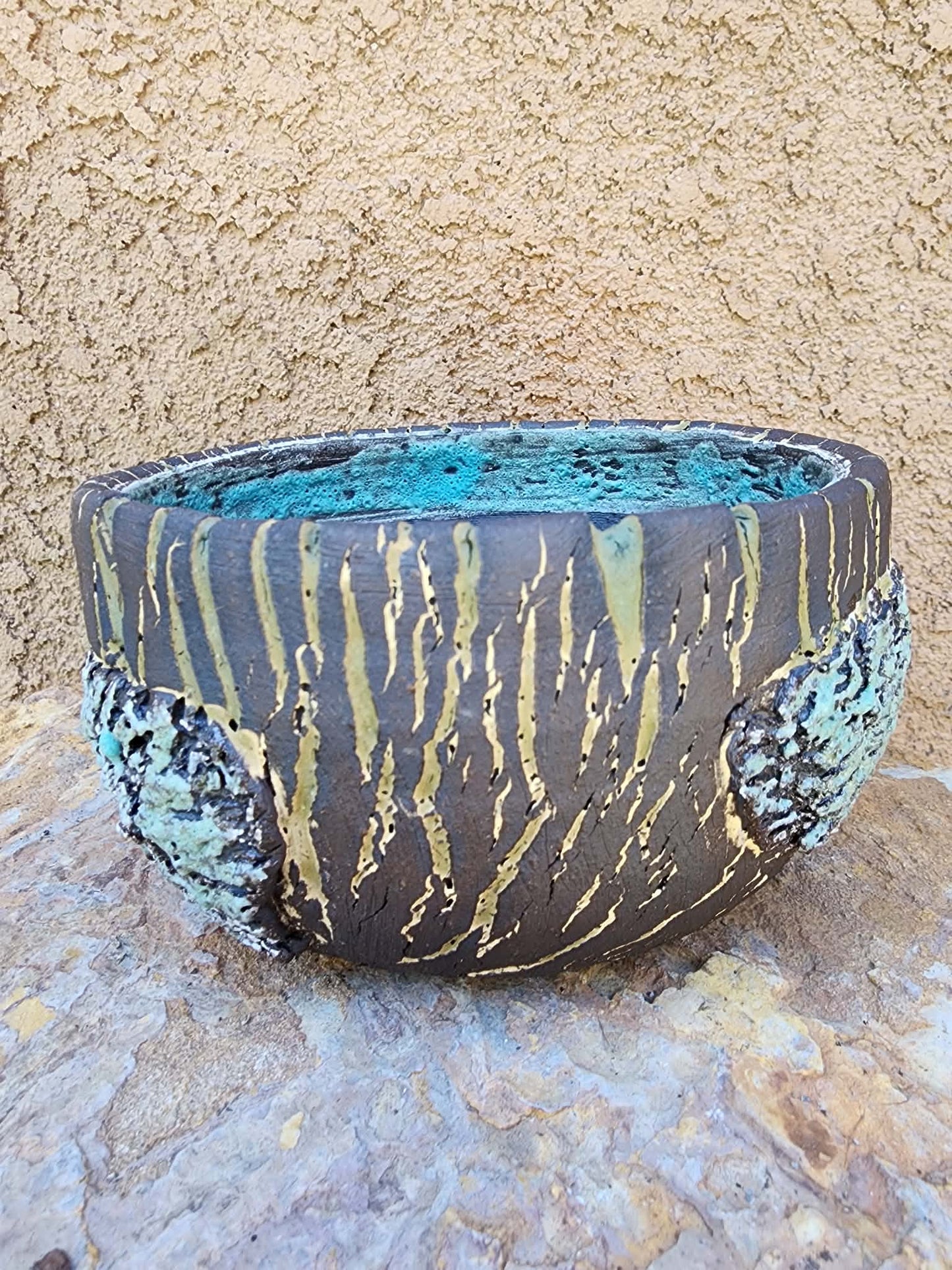 Handmade Pottery - Midnight Ridge Bowl No. 31