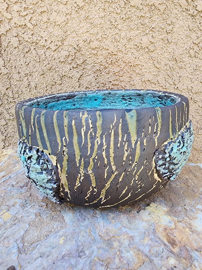 Handmade Pottery - Midnight Ridge Bowl No. 31