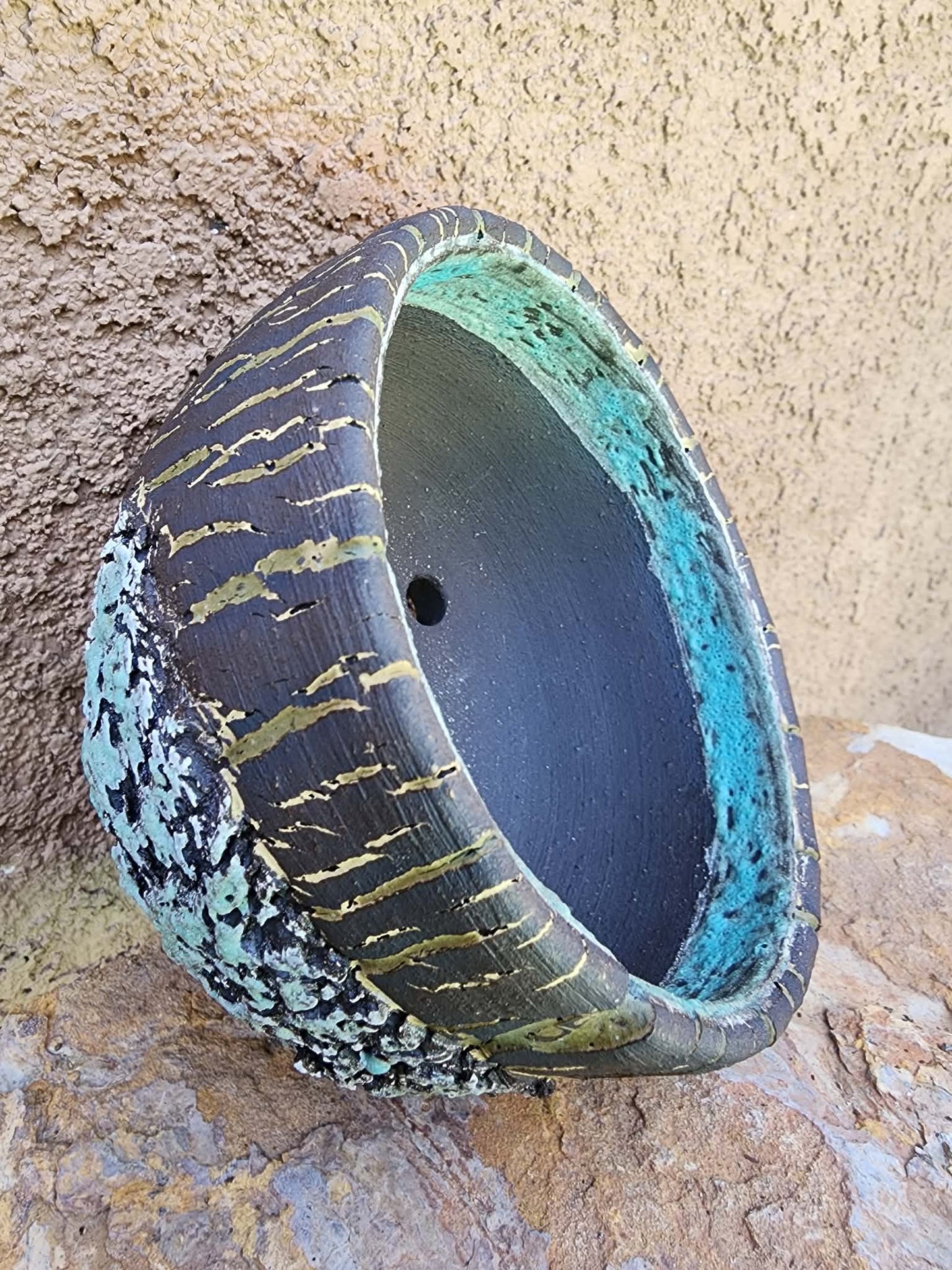 Handmade Pottery - Midnight Ridge Bowl No. 31